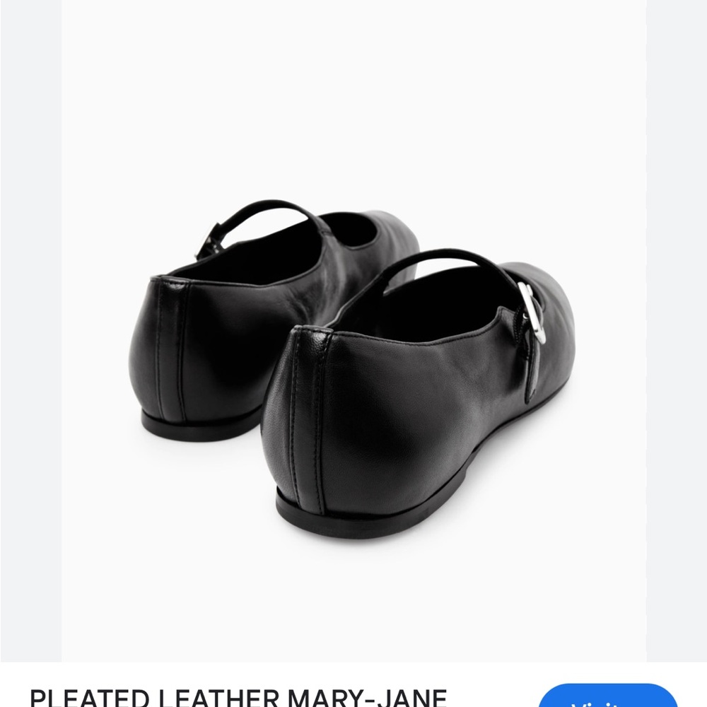 COS Black Leather Buckle Flats - Picture 14 of 14